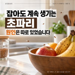 초파리 없애는 법과 계속 생기는 원인을 설명하는 대표 이미지